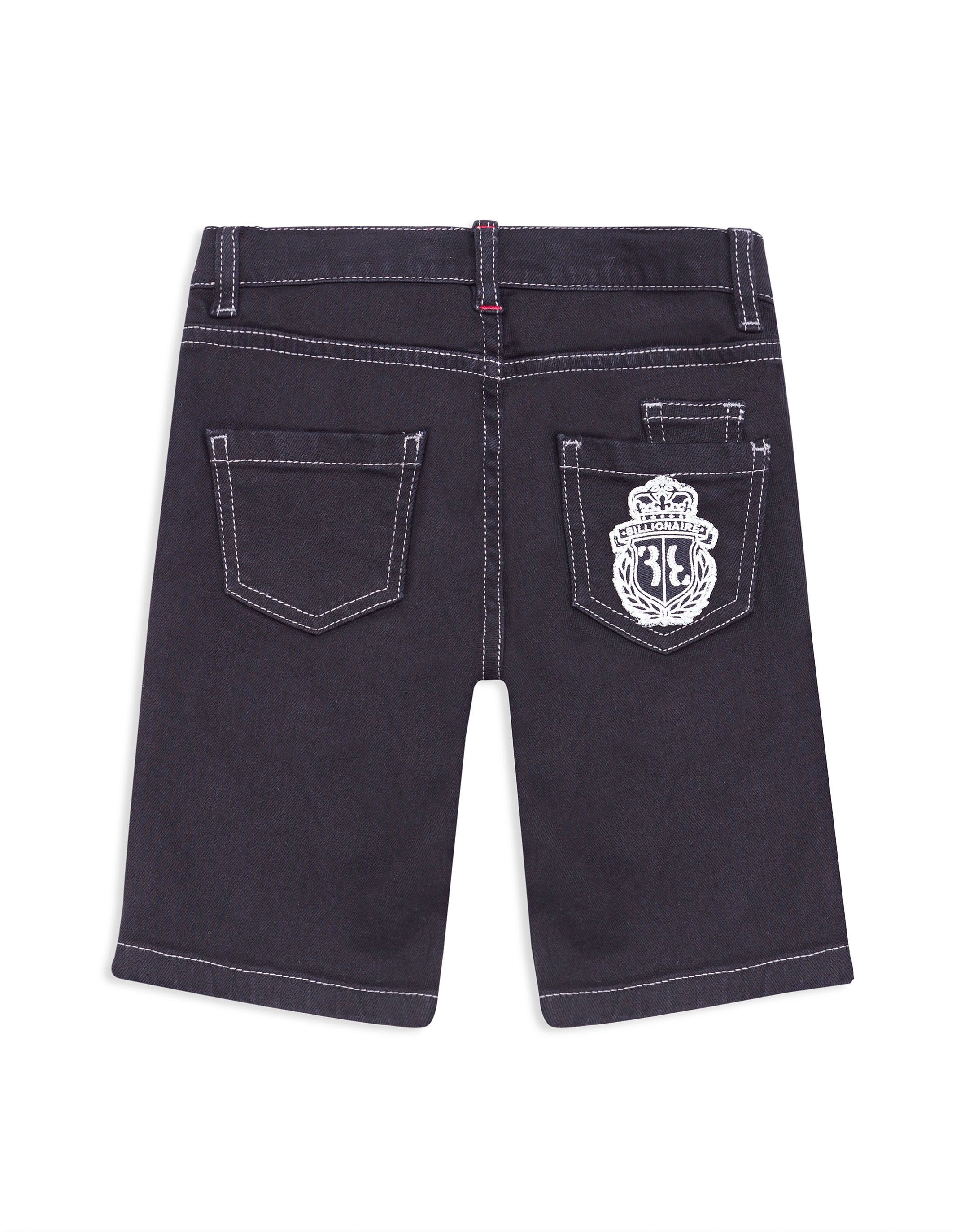 Billionaire Short Denim Trousers Crest