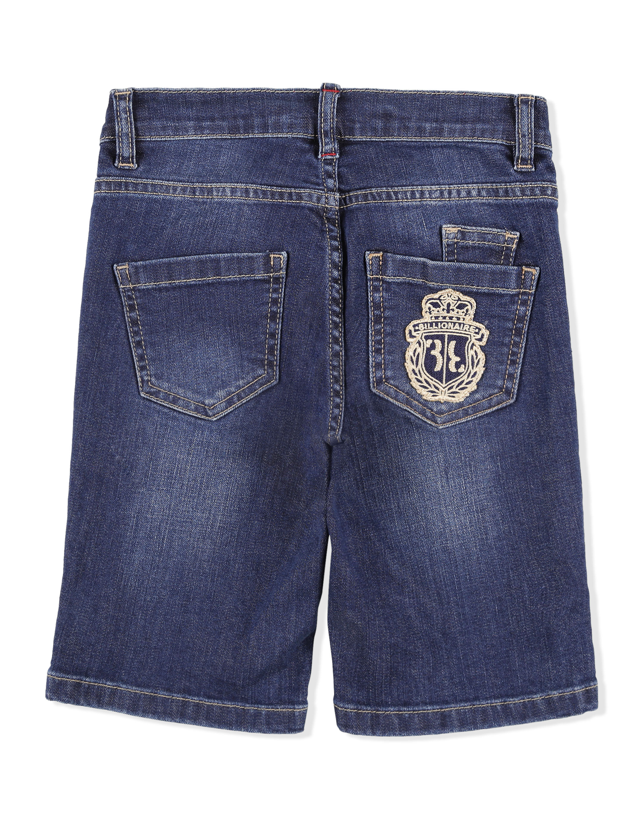 Billionaire Short Denim Trousers Crest