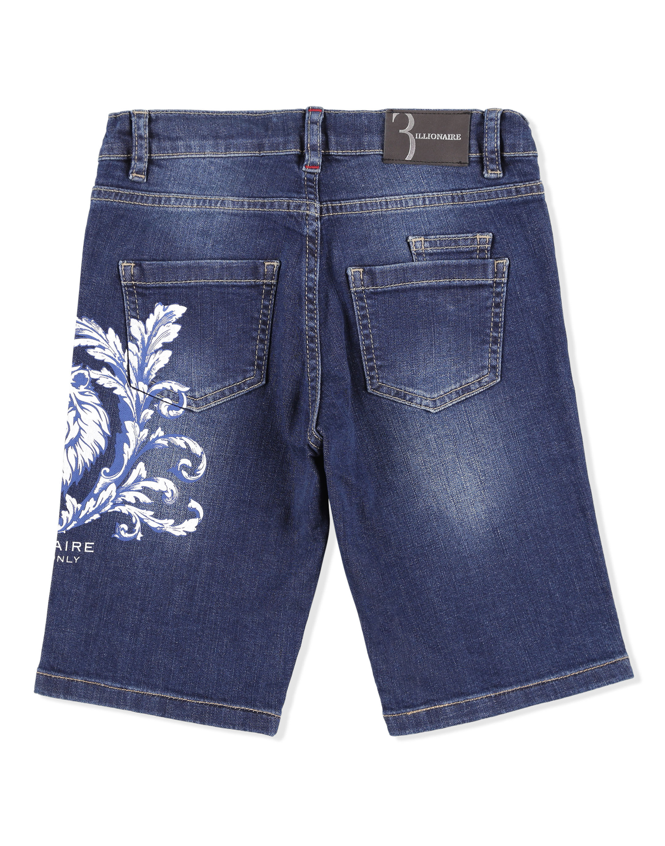 Billionaire Short Denim Trousers Lion