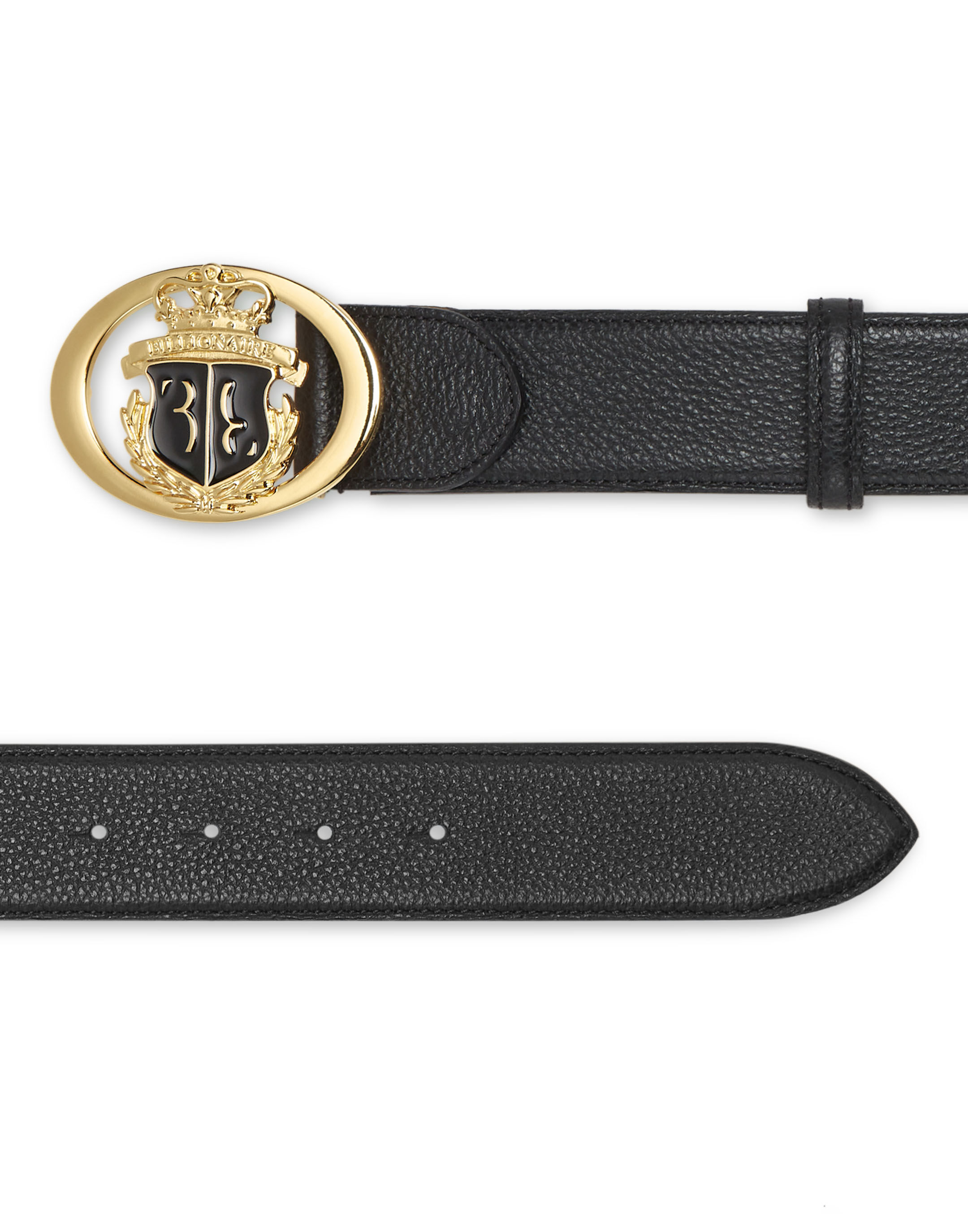 Billionaire Deer Print Leather Belt