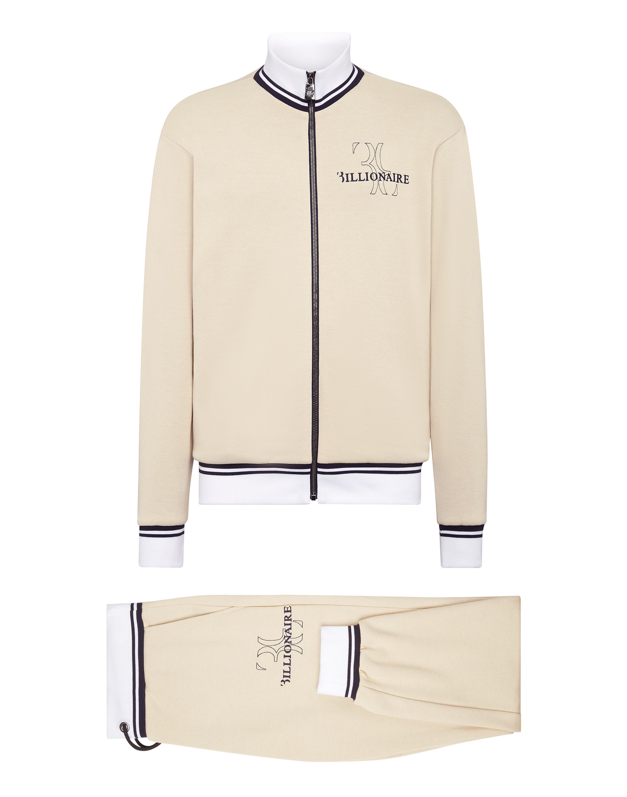 Billionaire Fleece and Mix Silk Jogging Tracksuit: Top/Trousers