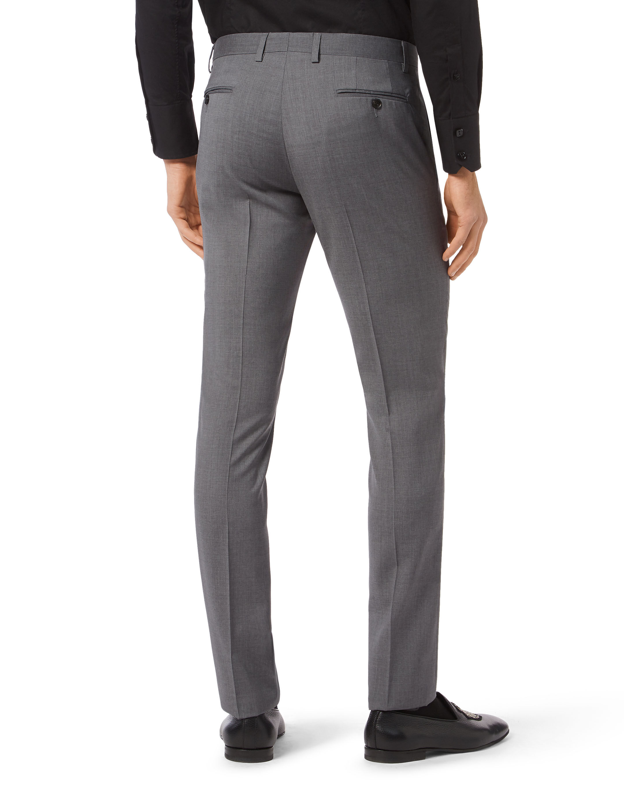 Billionaire Wool Slim Trousers Elegant