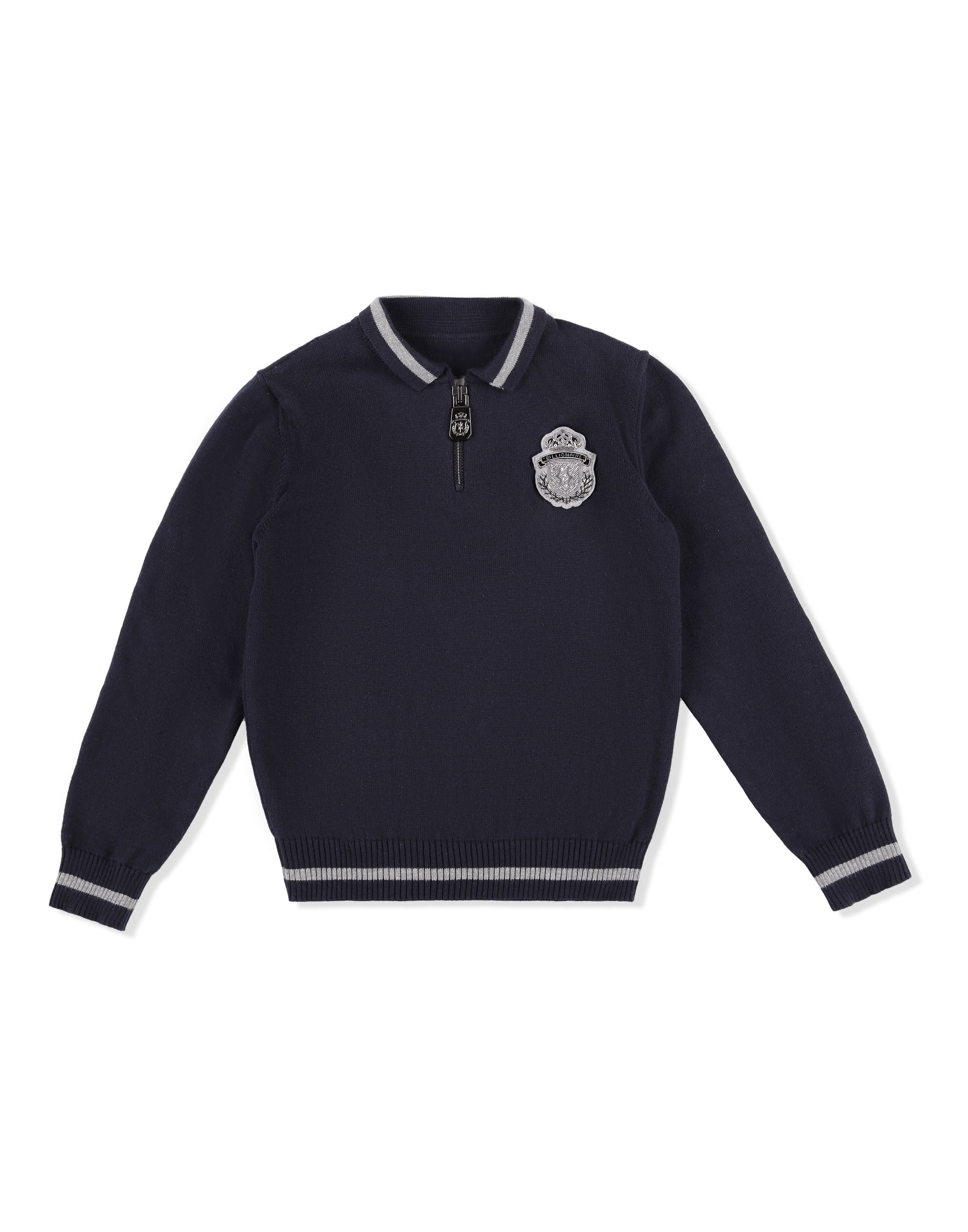 Billionaire Pullover zip mock Crest