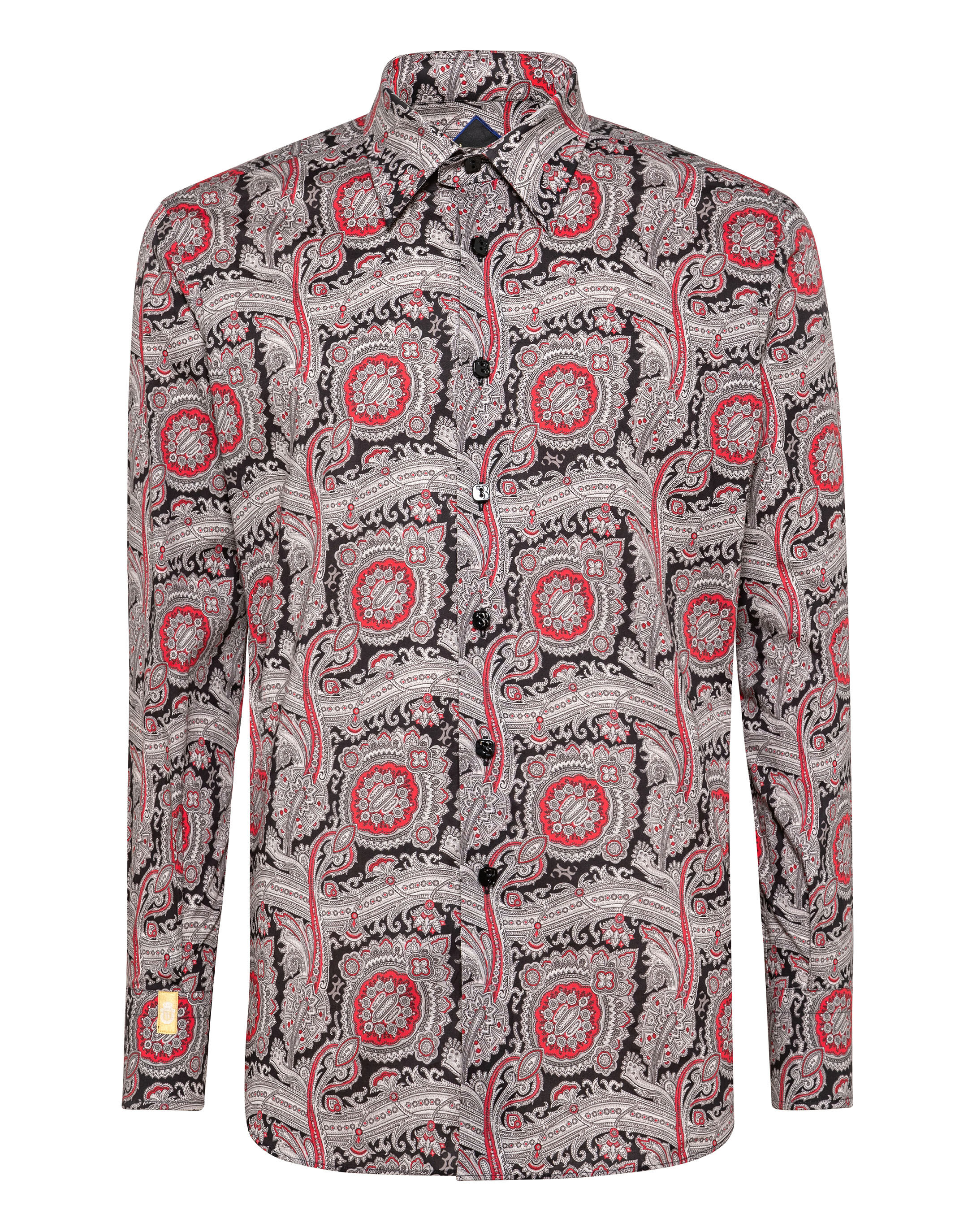 Billionaire Shirt Silver Cut LS/Milano Paisley