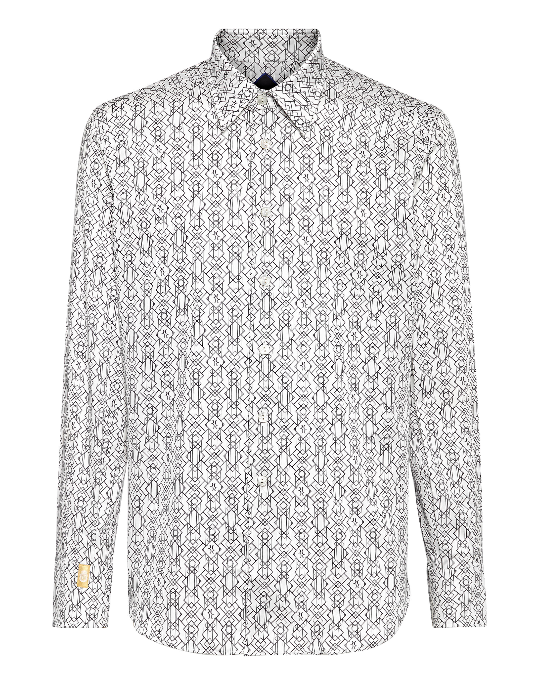 Billionaire Shirt Silver Cut LS/Milano Geometric