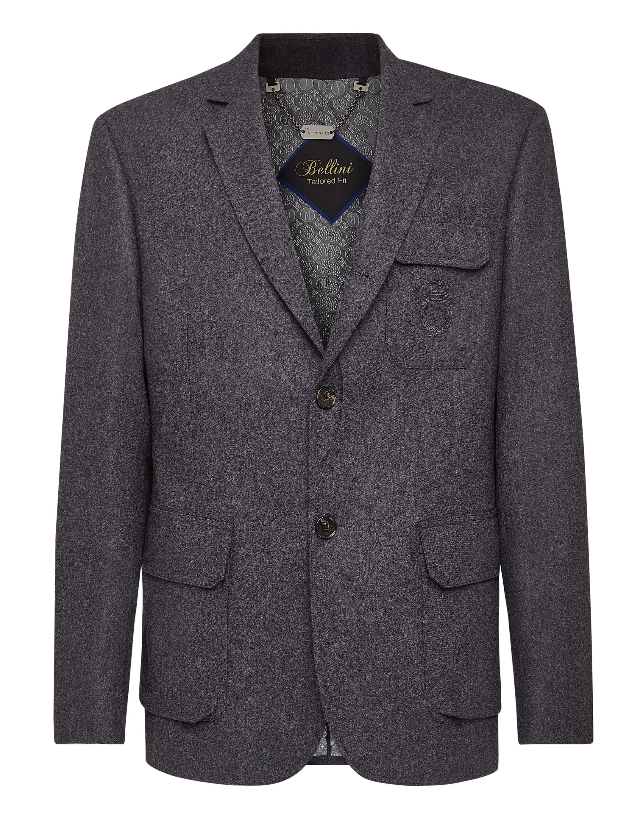 Billionaire Wool Cashmere Blazer Tailored Fit Crest