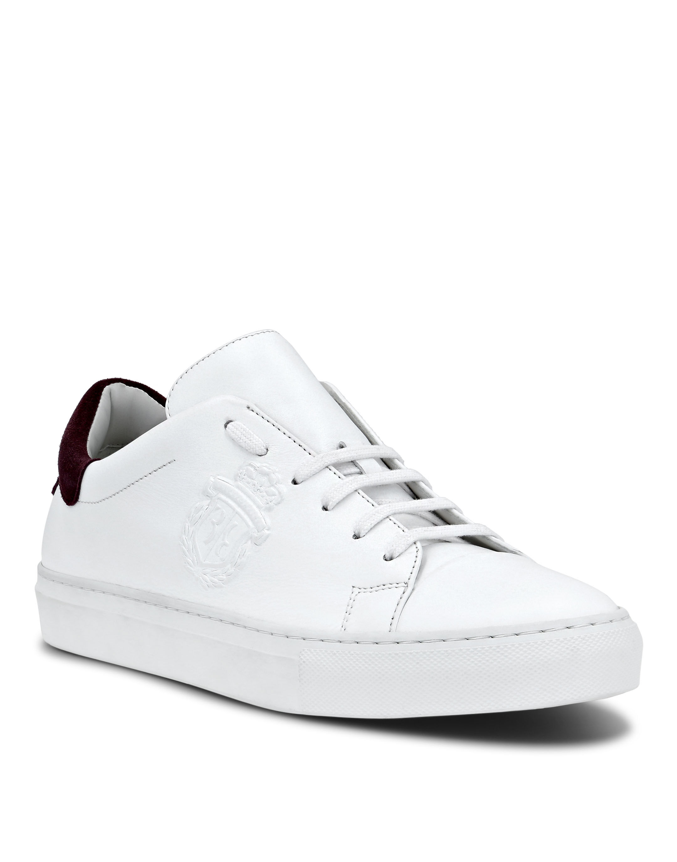 Billionaire Leather Lo-Top Sneakers Crest