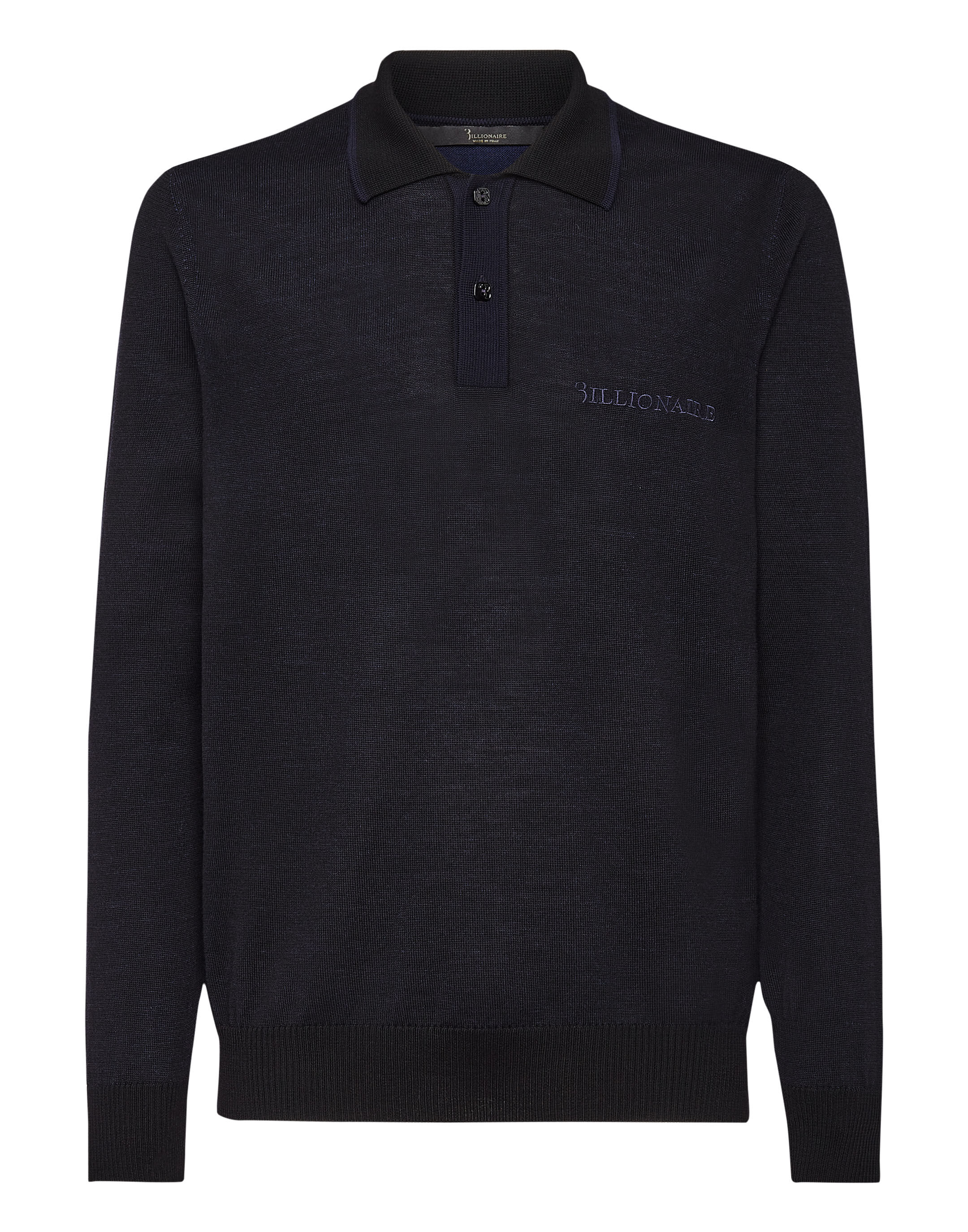 Billionaire Wool Pullover Polo-Neck LS