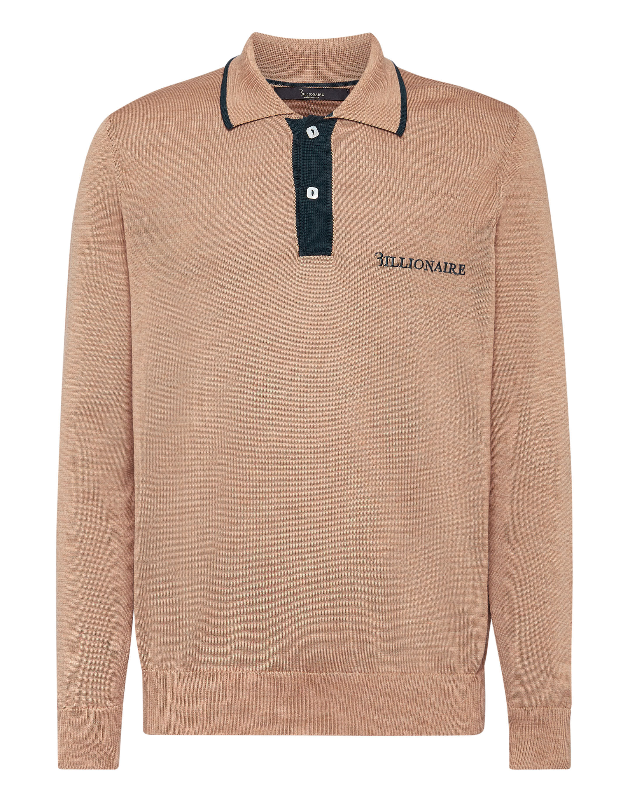 Billionaire Wool Pullover Polo-Neck LS