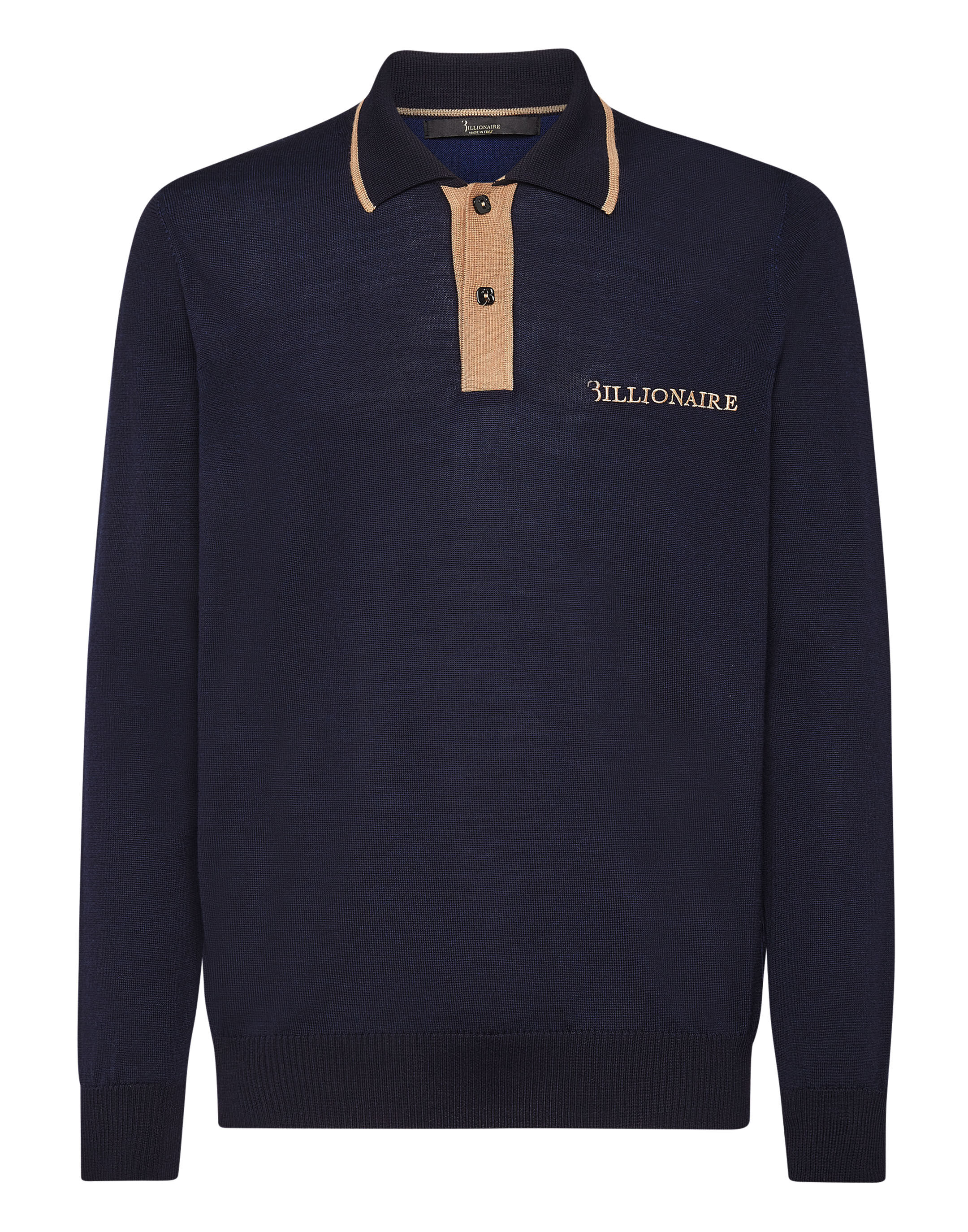 Billionaire Wool Pullover Polo-Neck LS