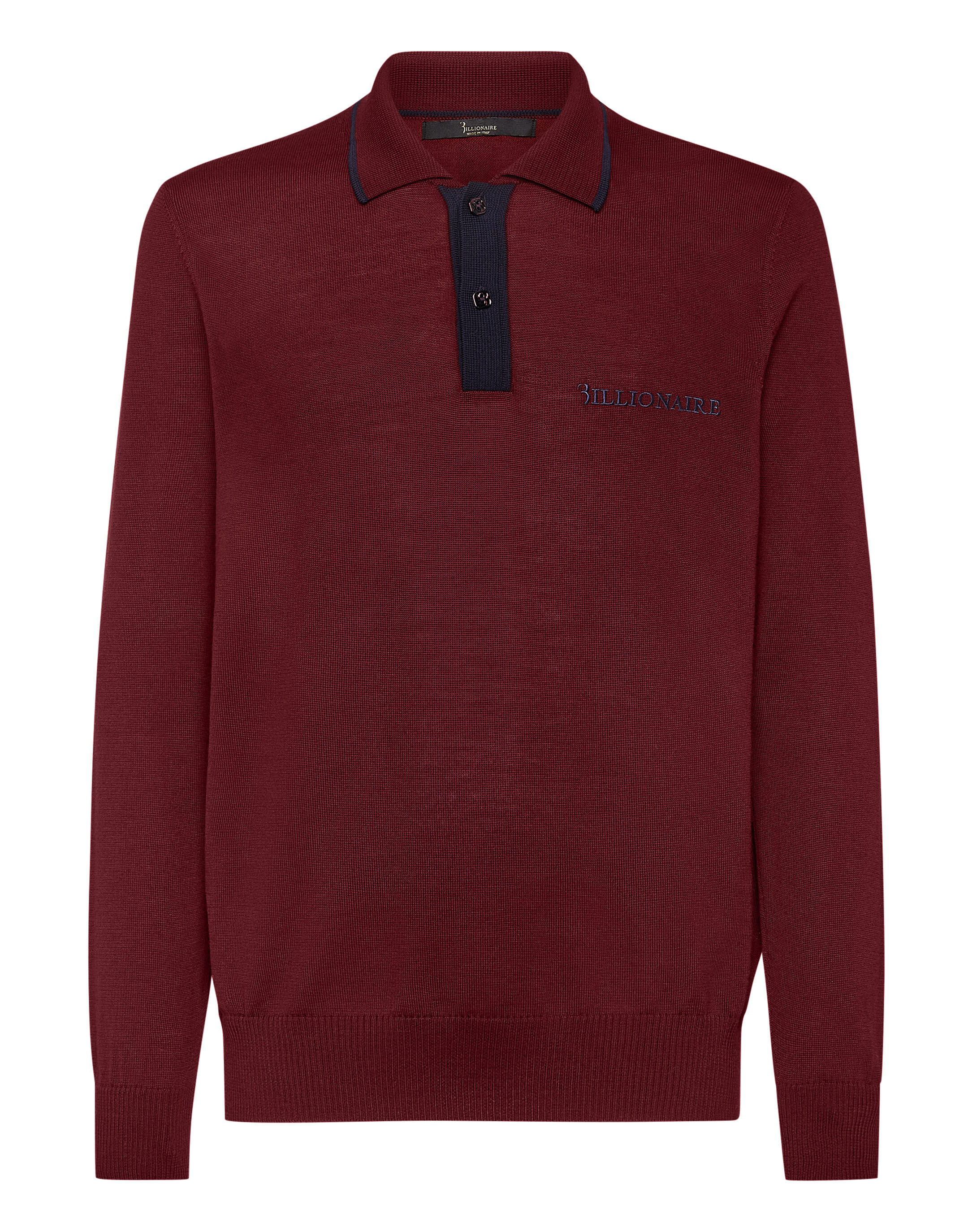 Billionaire Wool Pullover Polo-Neck LS