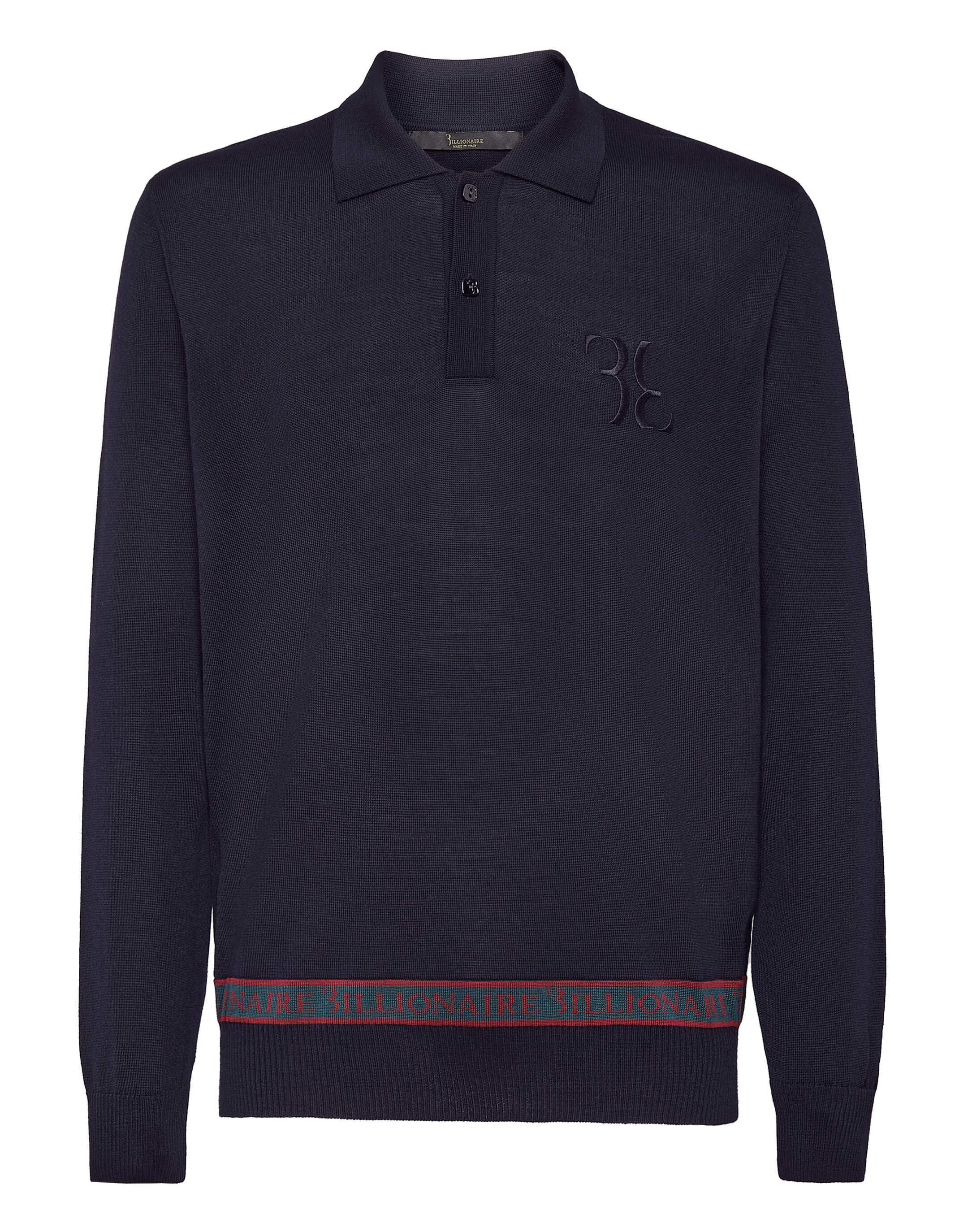 Billionaire Wool and Silk Pullover Polo-Neck LS