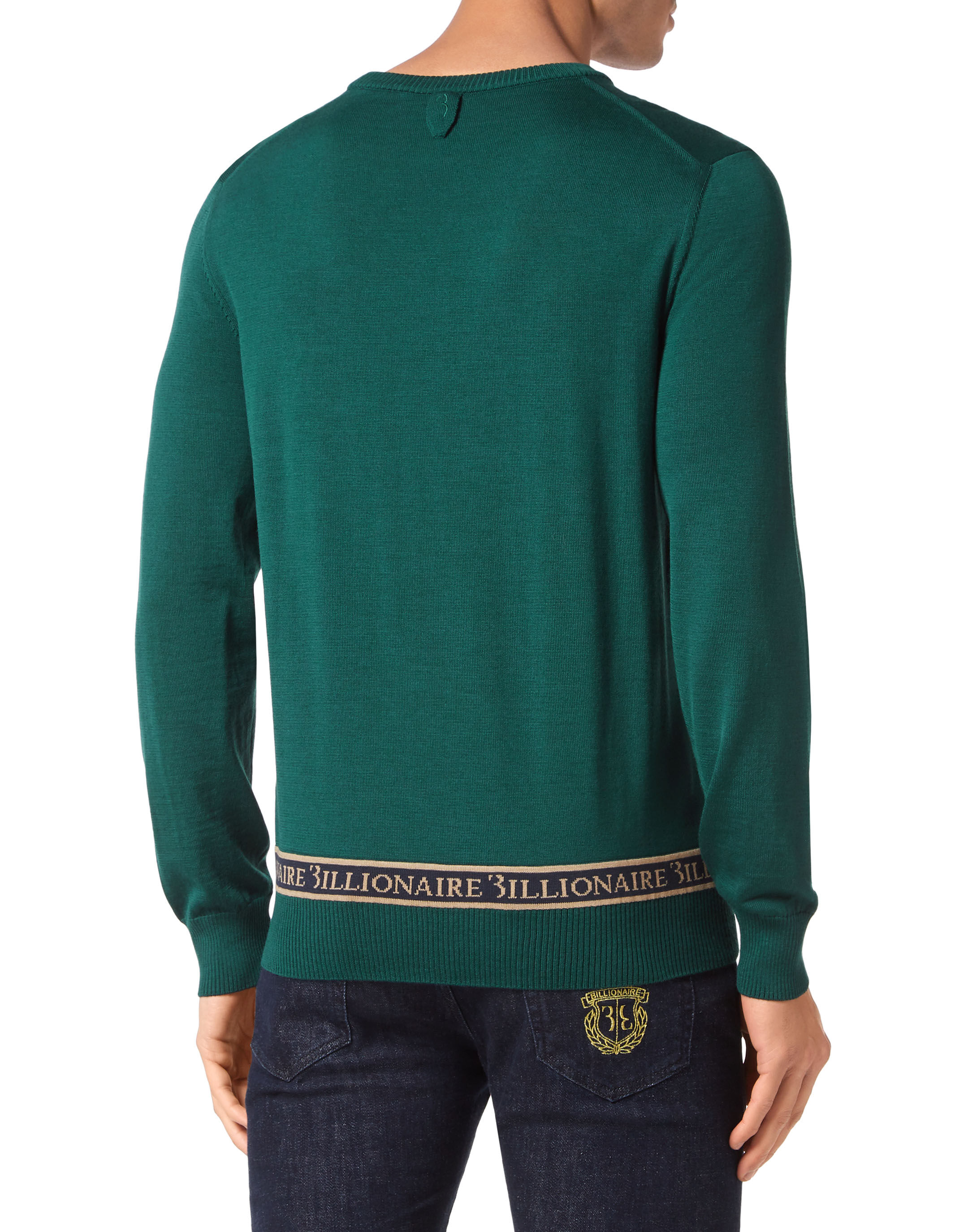 Billionaire Wool and Silk Pullover Round Neck LS