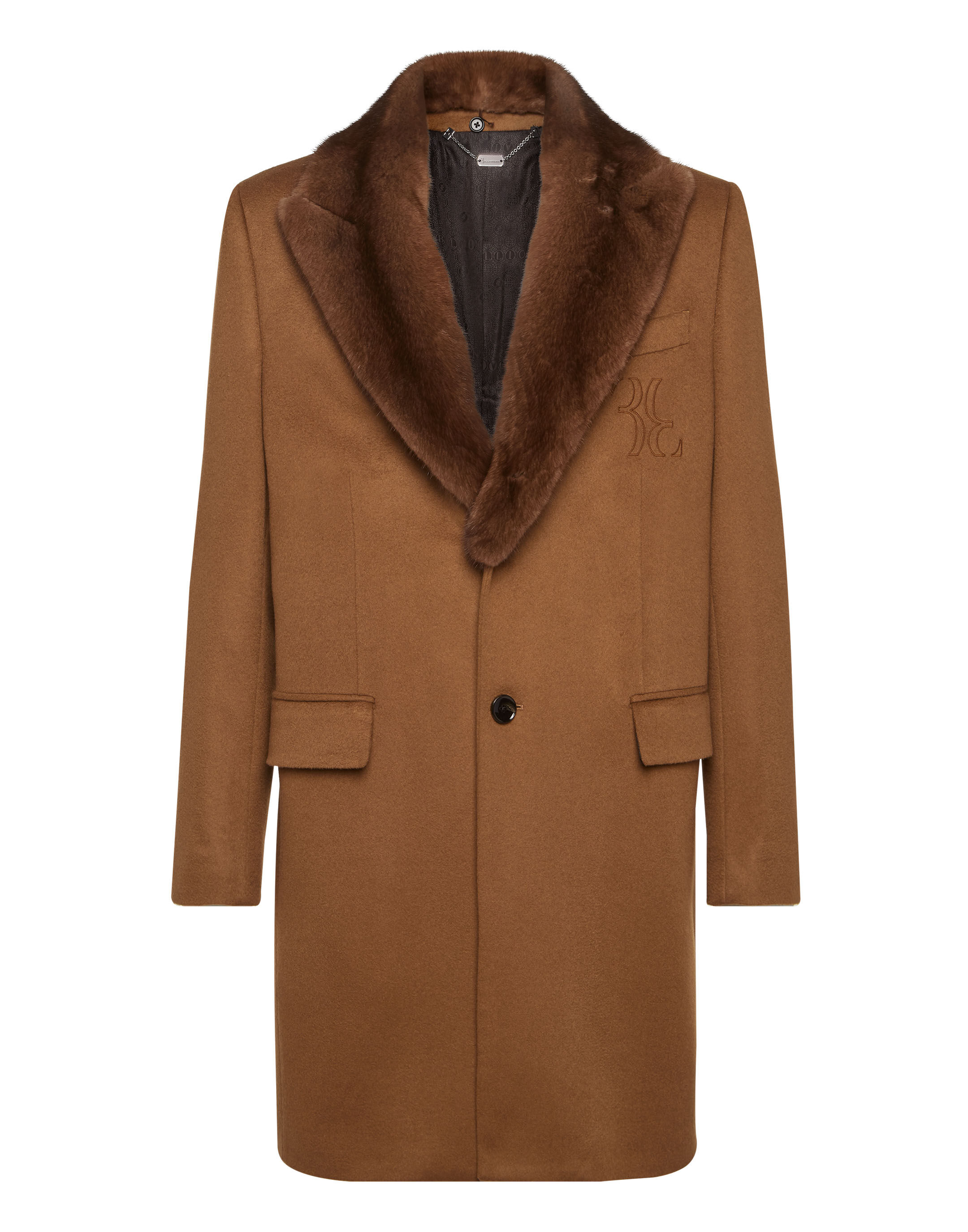 Billionaire Cashmere Long Coat with Real Fur