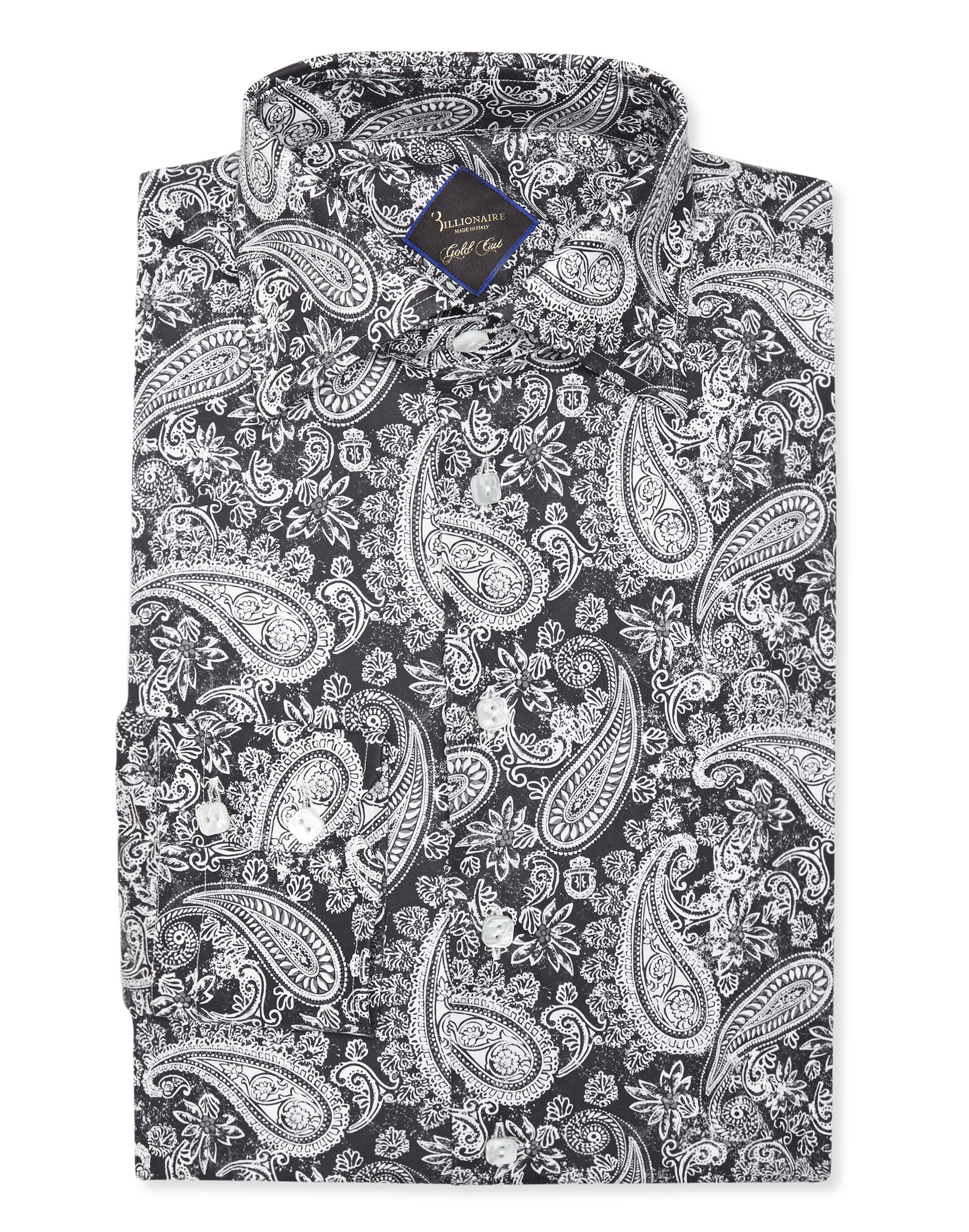 Billionaire Shirt Gold Cut LS Flavio/Watch Paisley