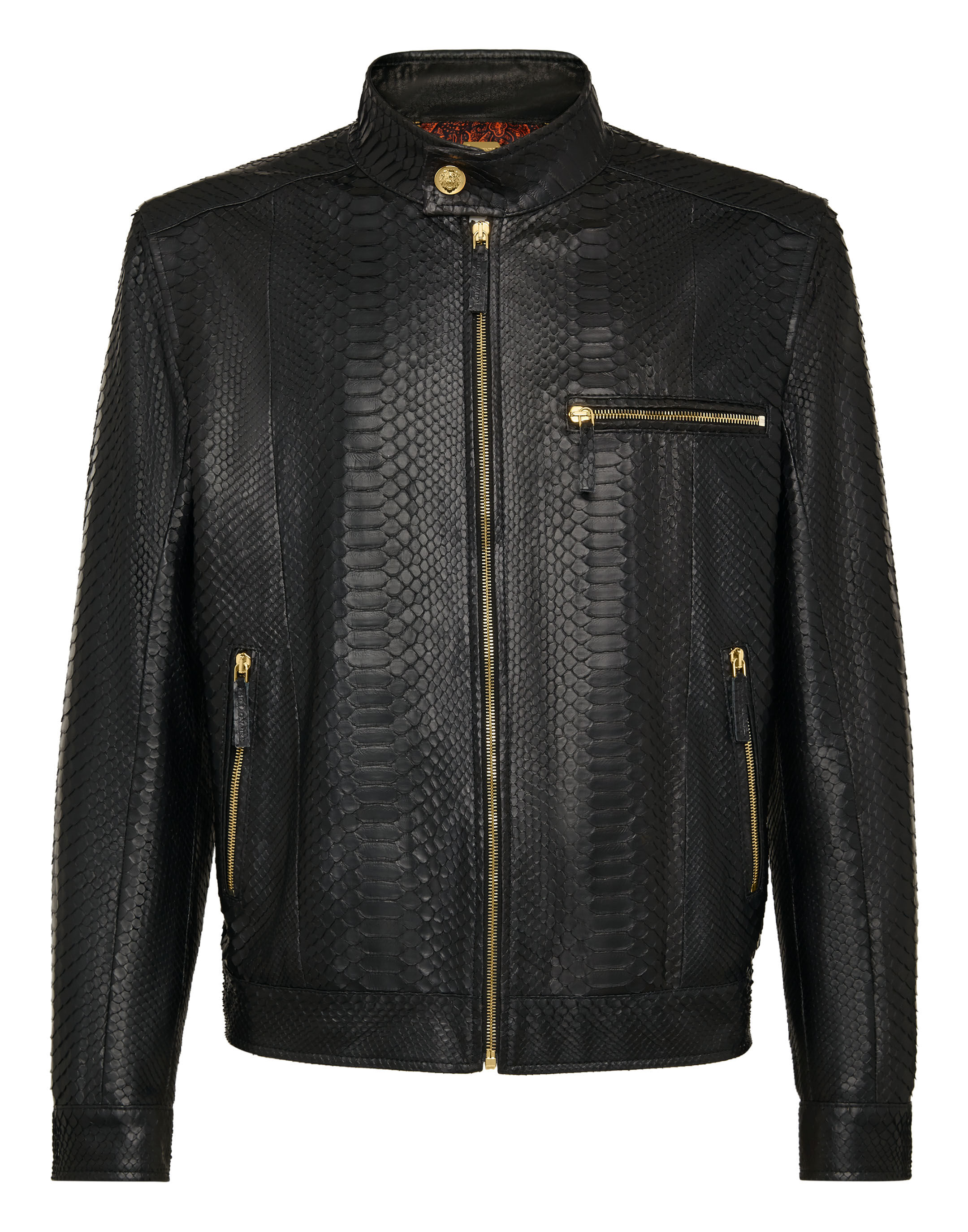 Billionaire Python Leather Jacket Luxury