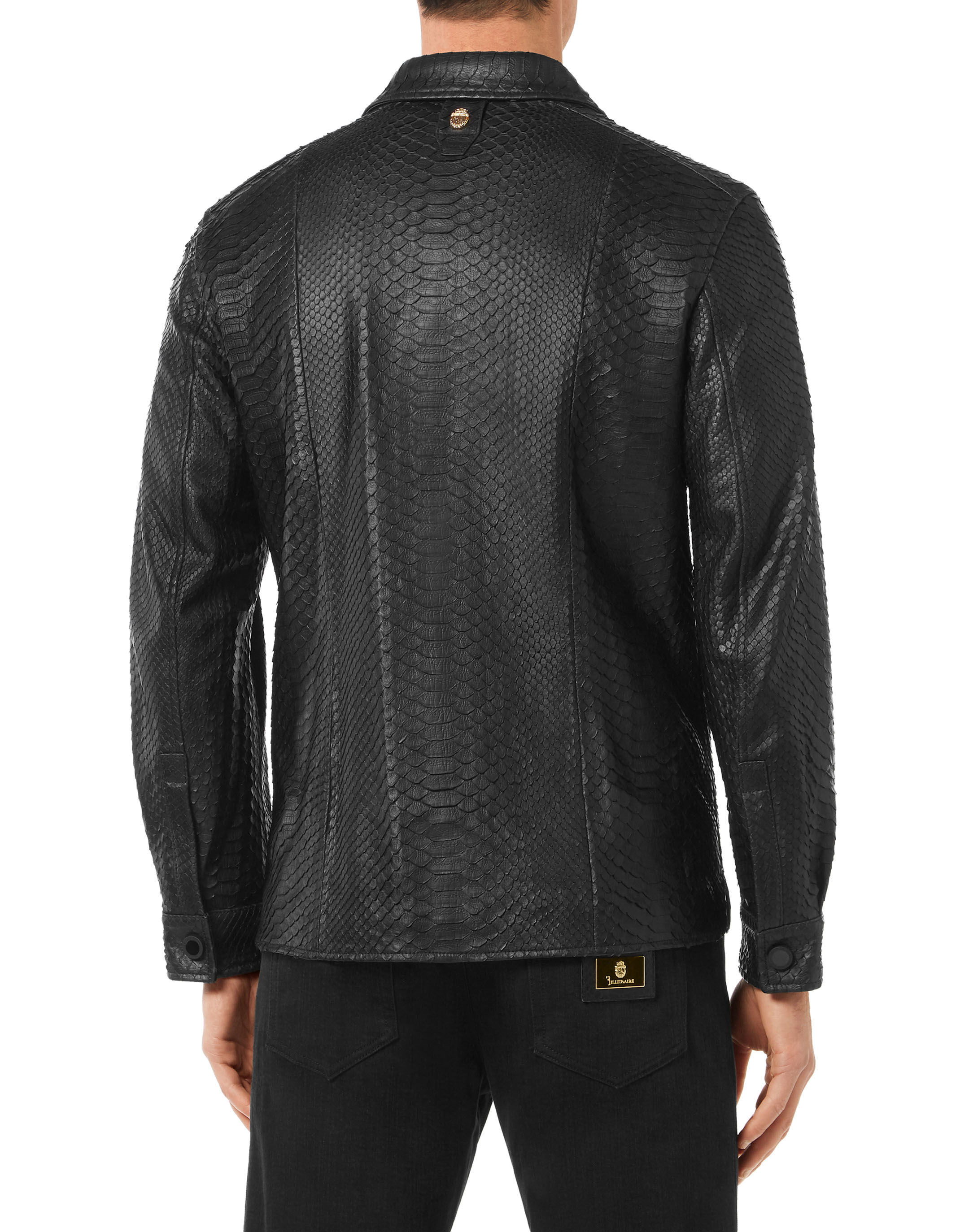 Billionaire Python Leather Shirts Luxury