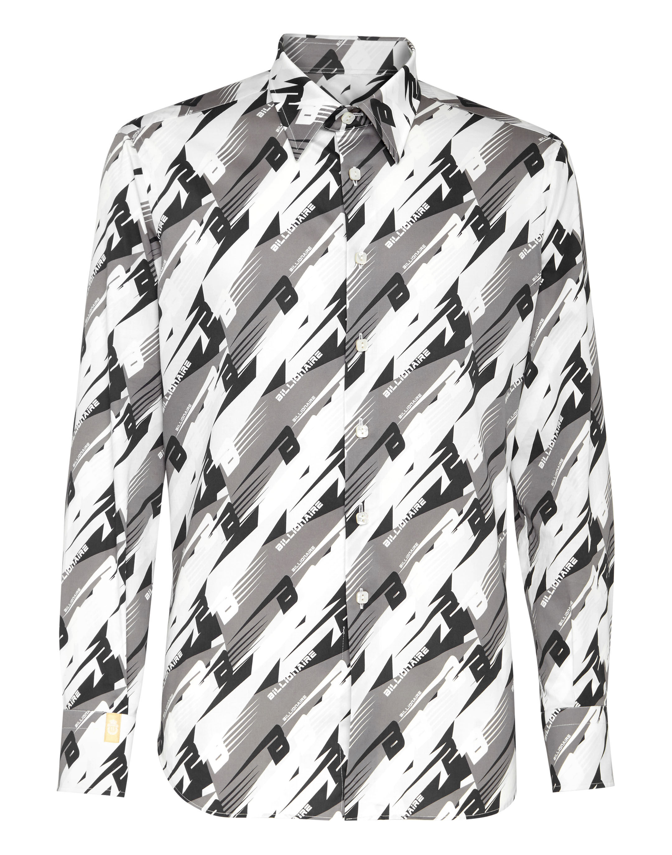 Billionaire Shirt Silver Cut LS/Milano Cars Racing