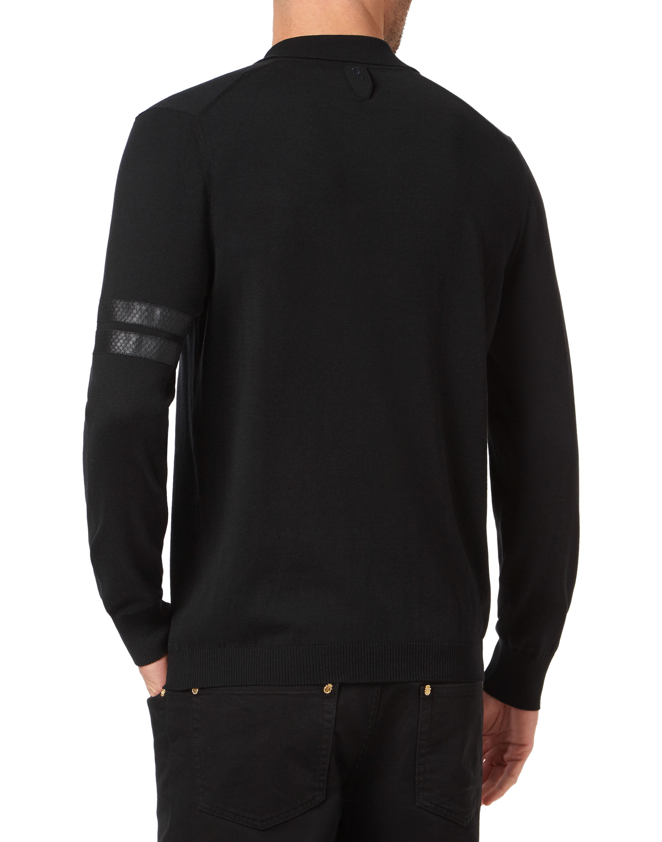 Billionaire Knit Pullover Polo-Neck LS