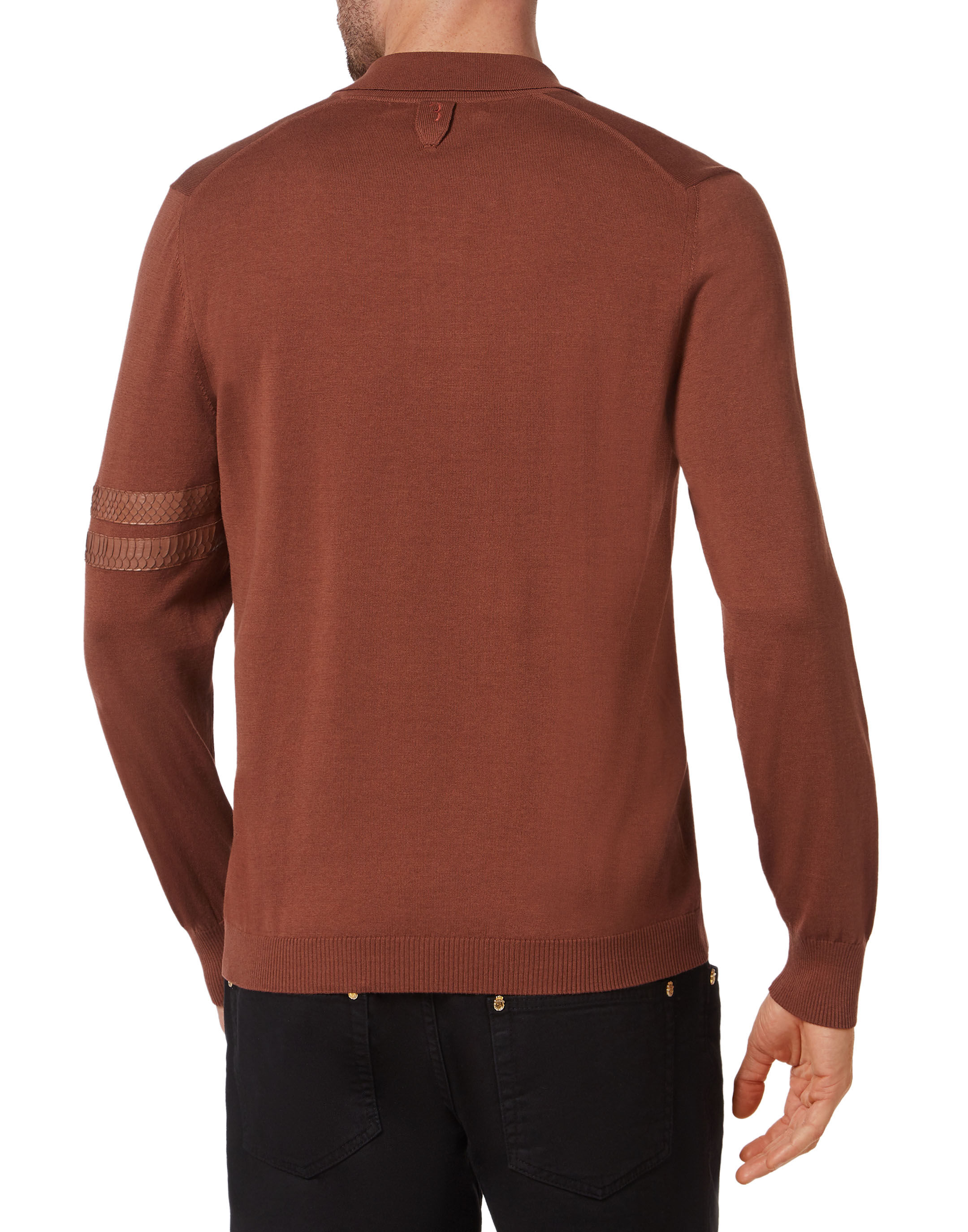 Billionaire Knit Pullover Polo-Neck LS