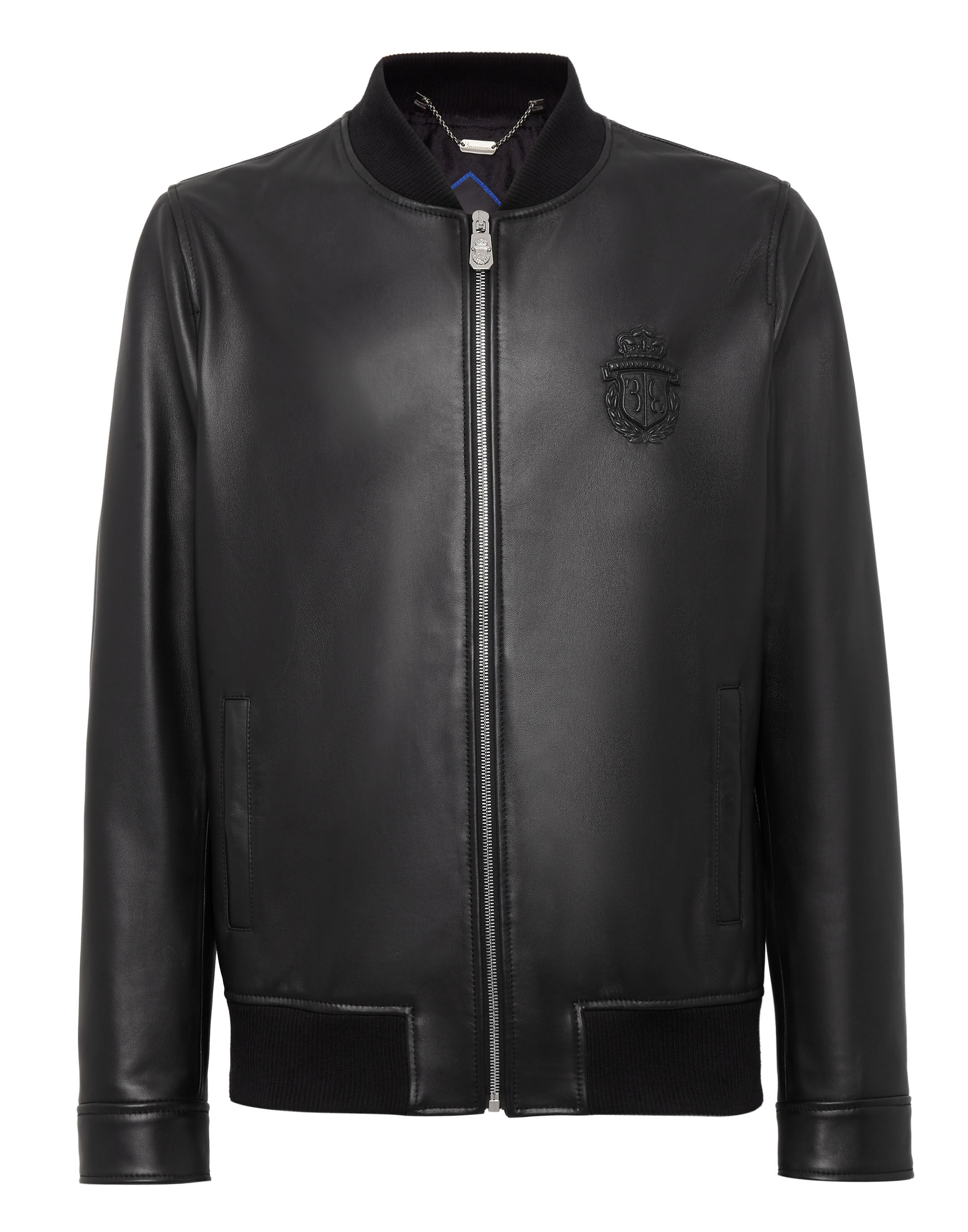 Billionaire Leather Bomber  Crest