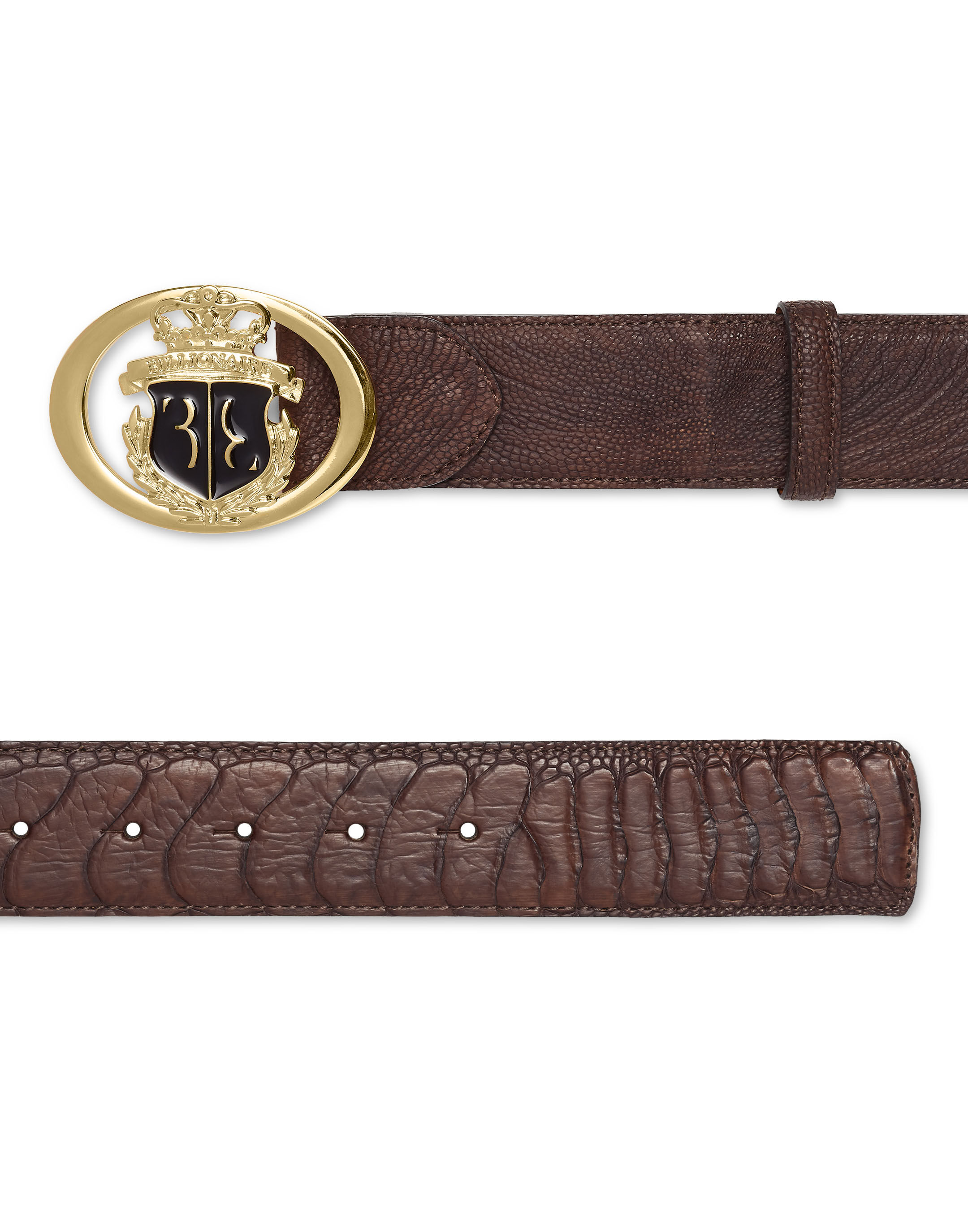 Billionaire Ostrich Leather Belt