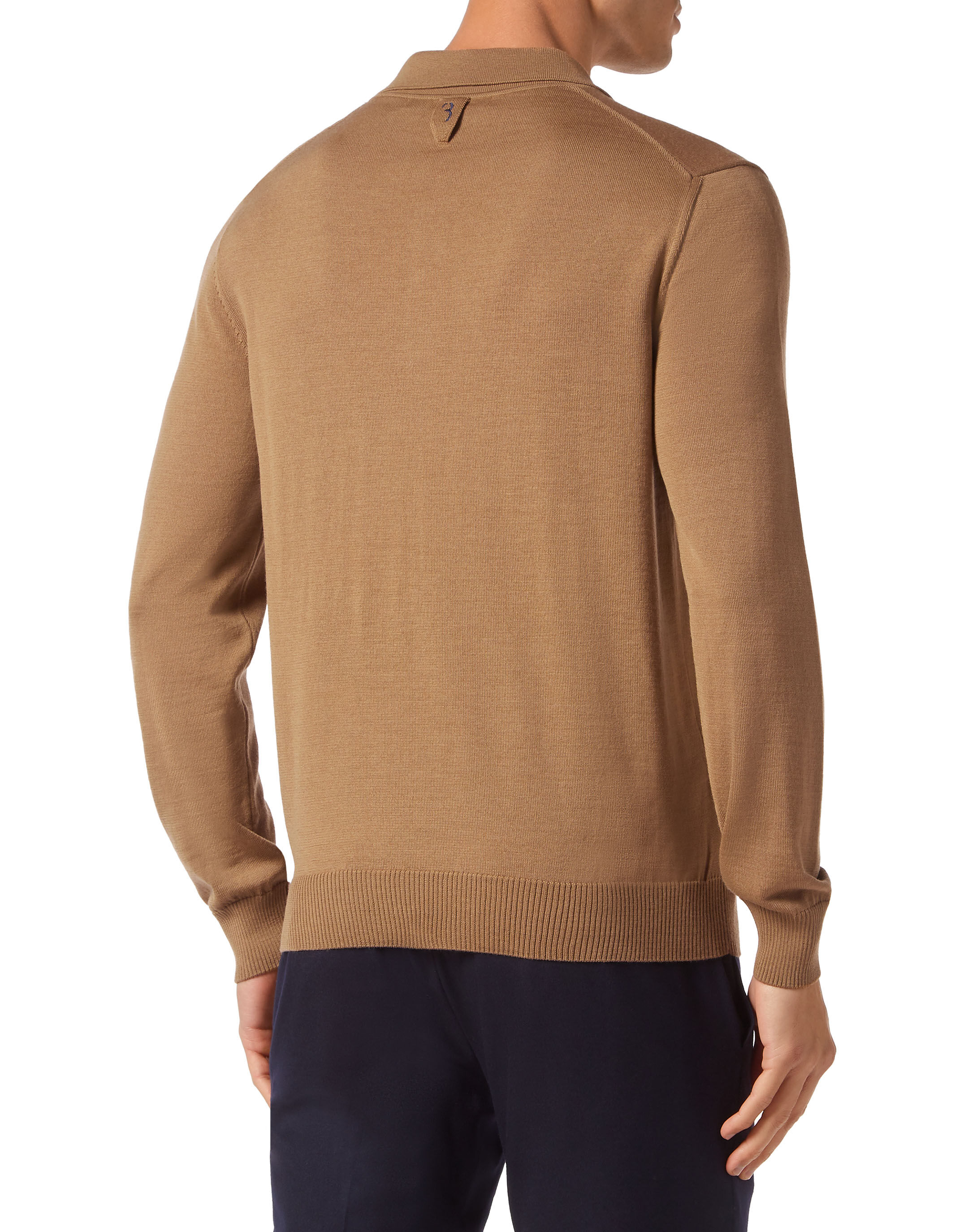 Billionaire Wool and Silk Pullover Polo-Neck LS