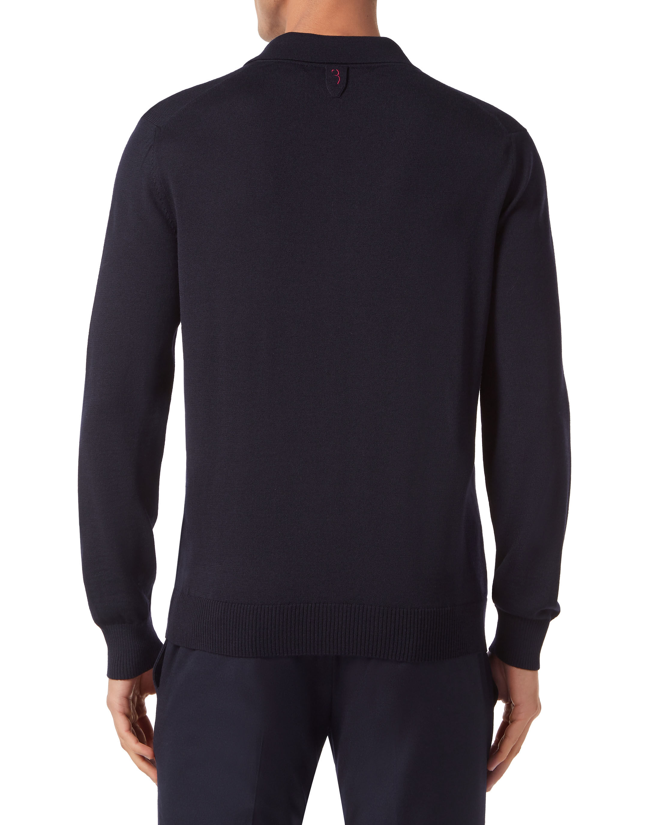 Billionaire Wool and Silk Pullover Polo-Neck LS