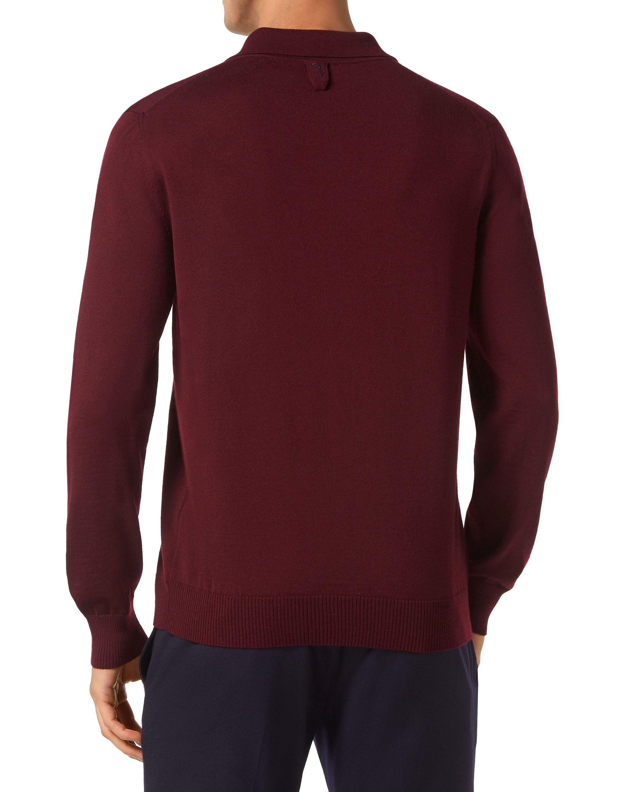 Billionaire Wool and Silk Pullover Polo-Neck LS