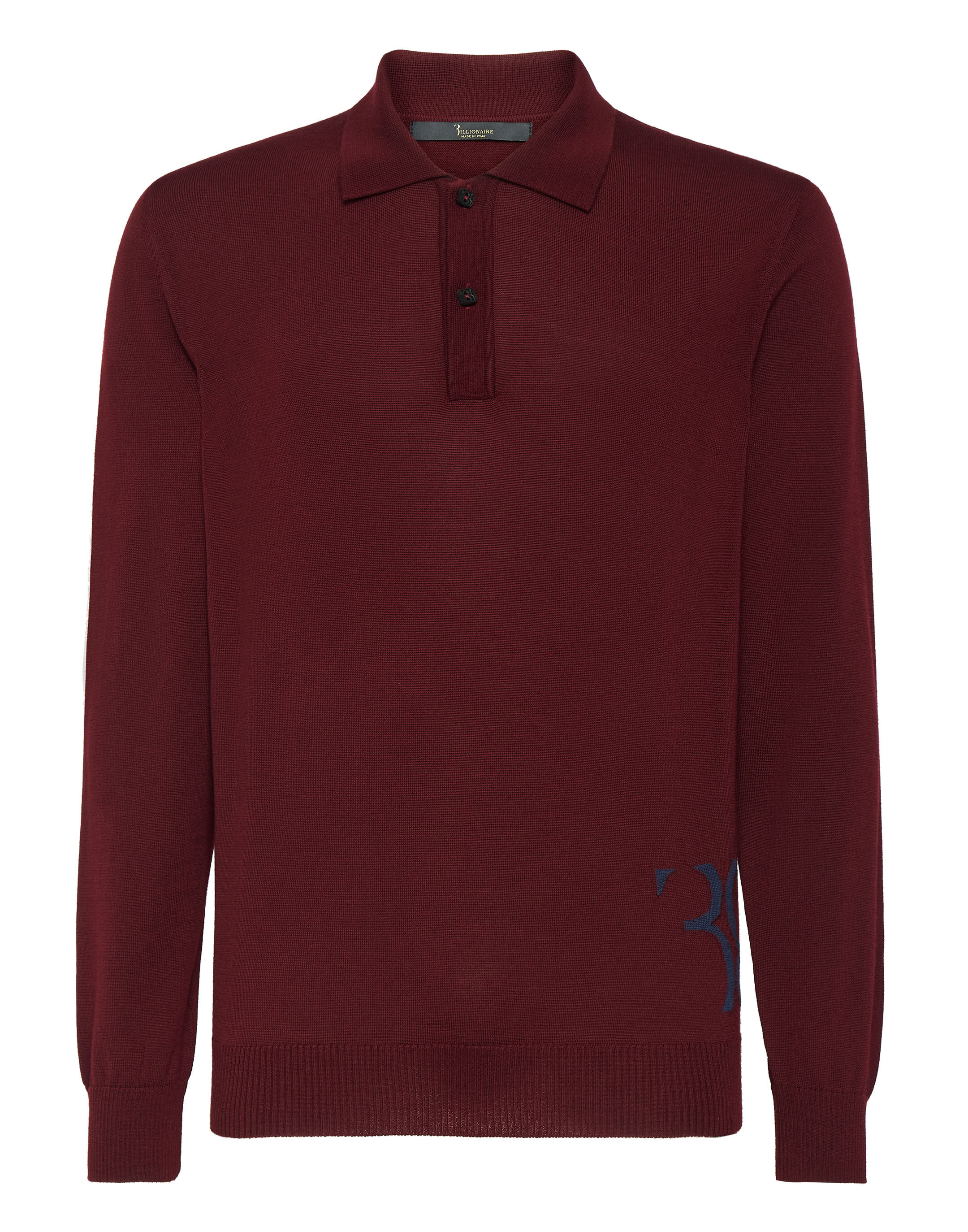 Billionaire Wool and Silk Pullover Polo-Neck LS