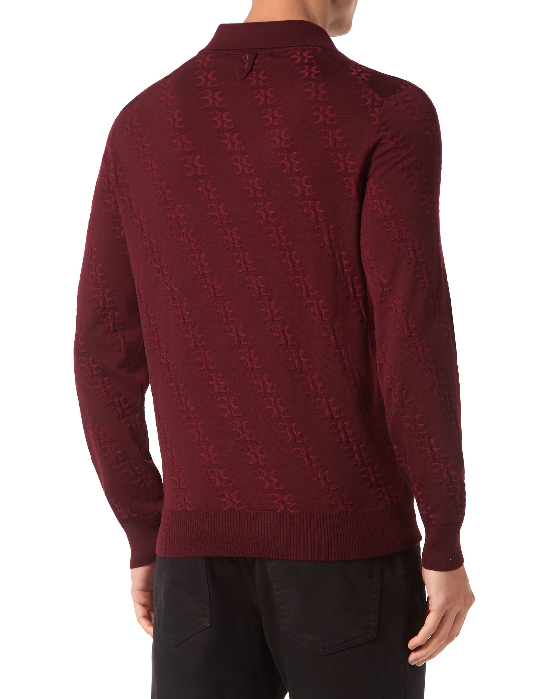 Billionaire Wool and Silk Pullover Polo-Neck LS