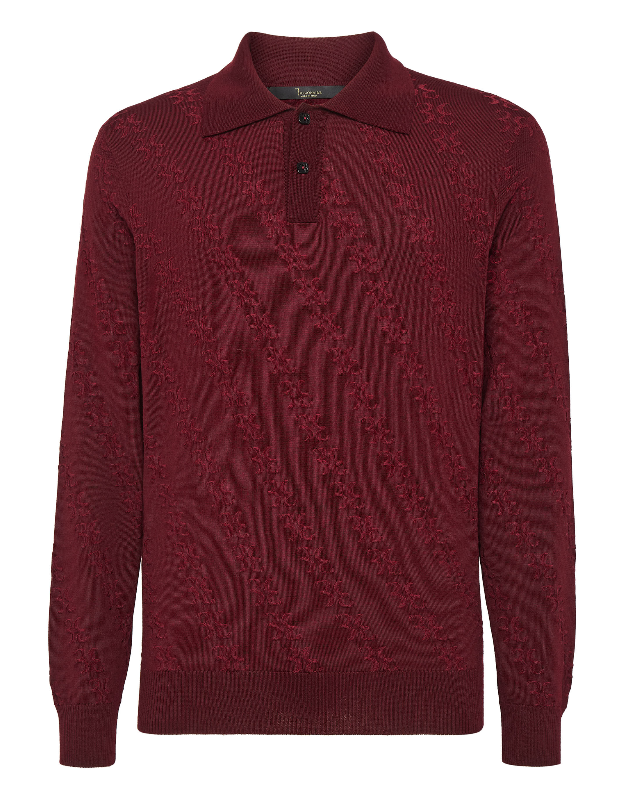 Billionaire Wool and Silk Pullover Polo-Neck LS