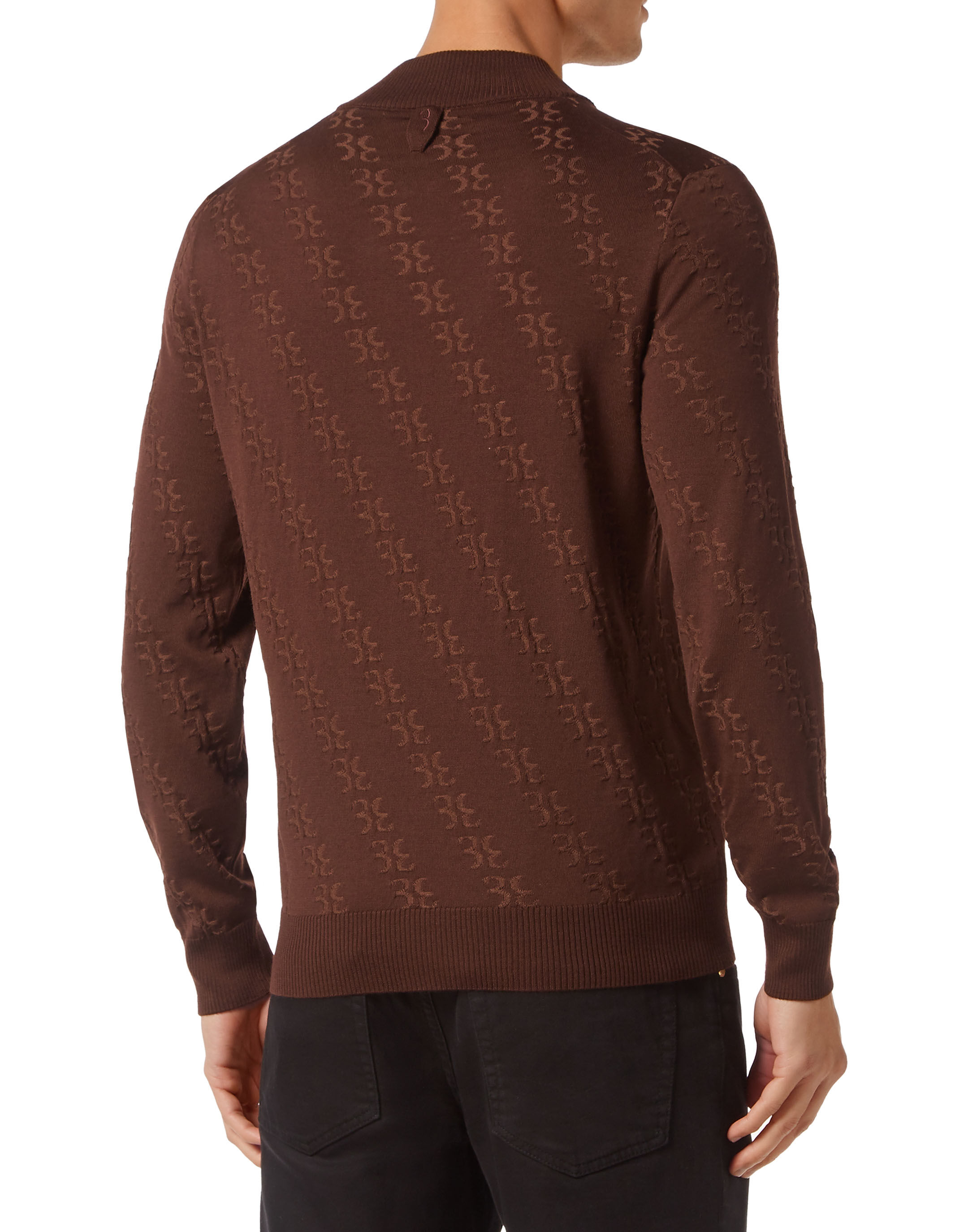 Billionaire Wool and Silk Pullover zip mock