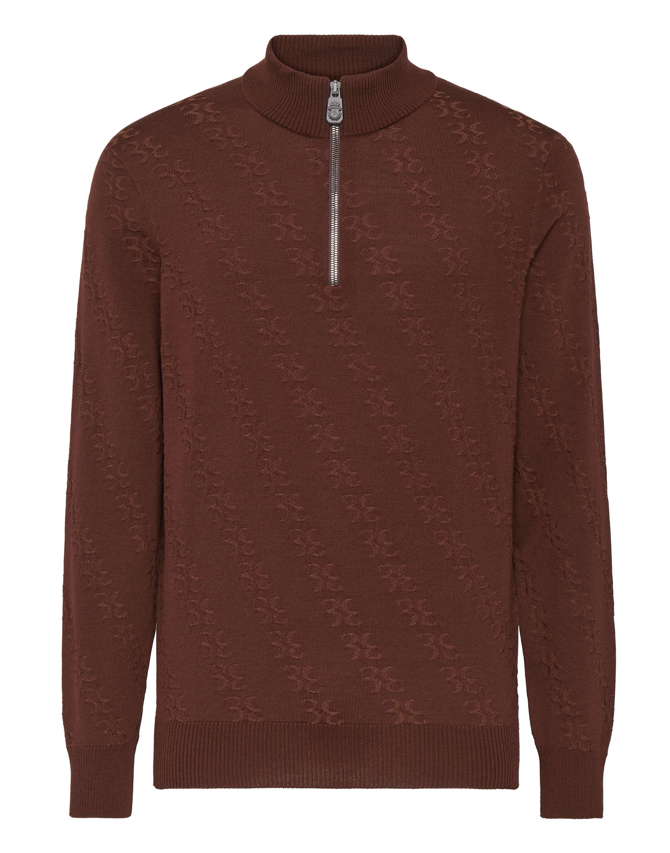 Billionaire Wool and Silk Pullover zip mock