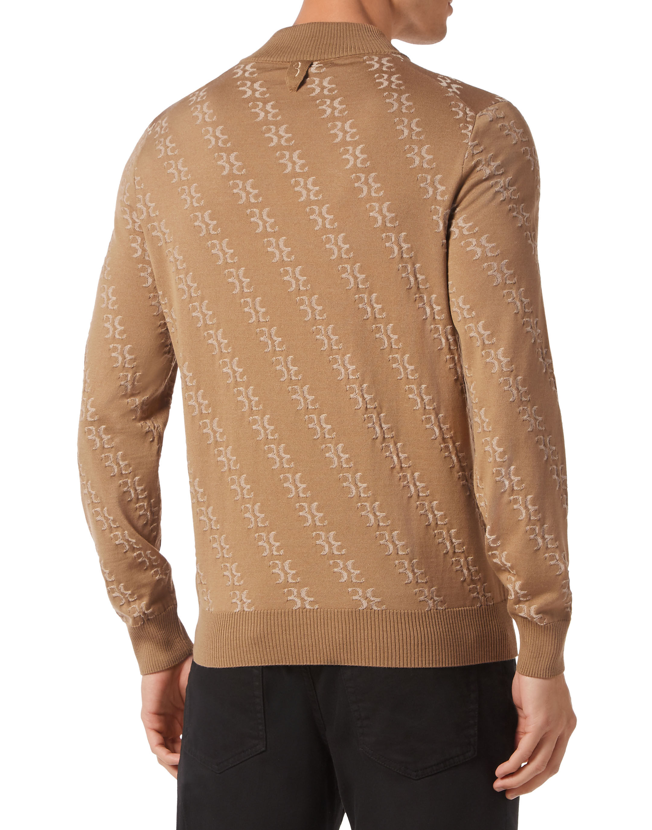 Billionaire Wool and Silk Pullover zip mock