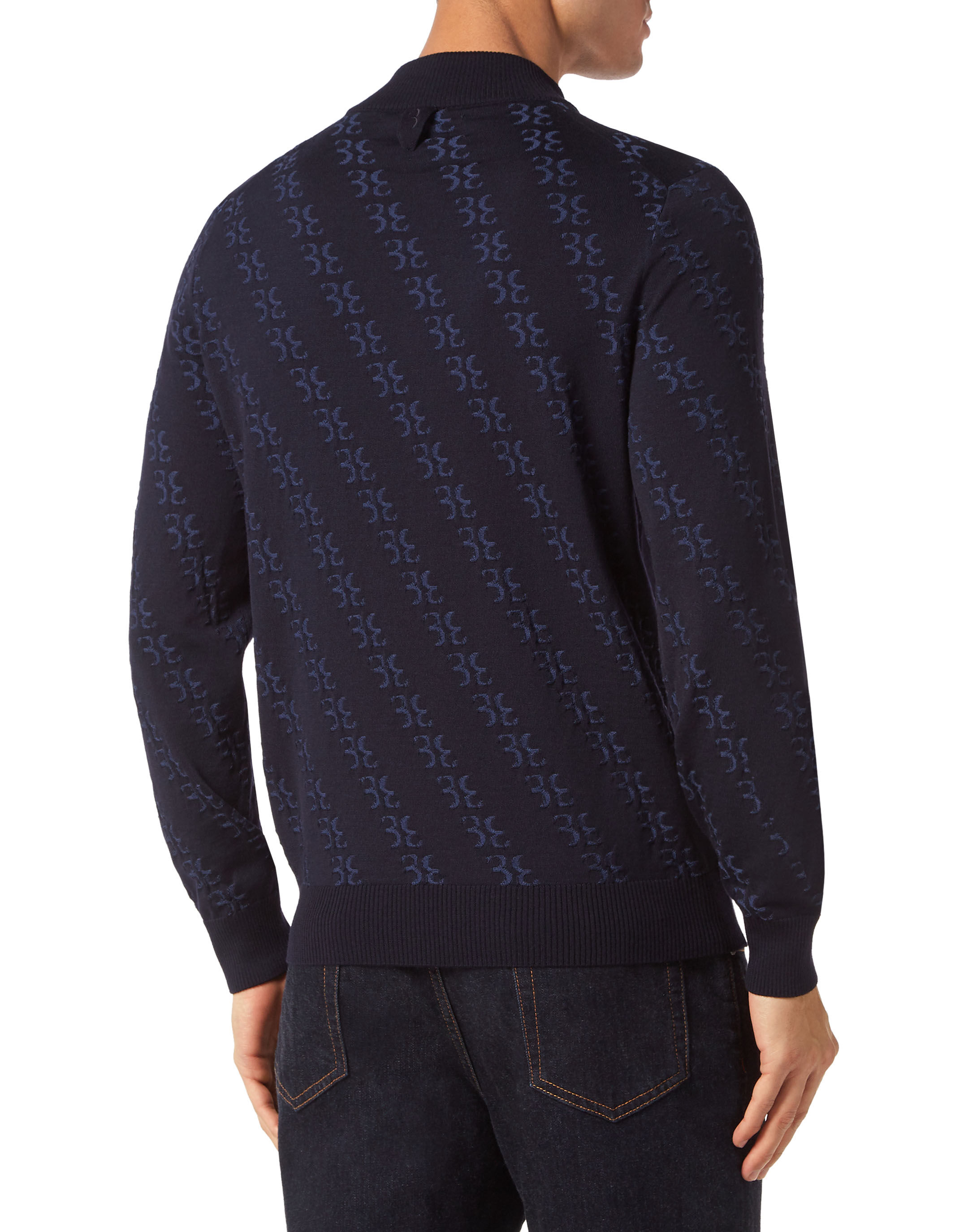 Billionaire Wool and Silk Pullover zip mock